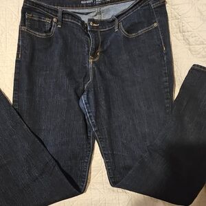 Old Navy Women's Deep Indigo Straight Leg Jeans